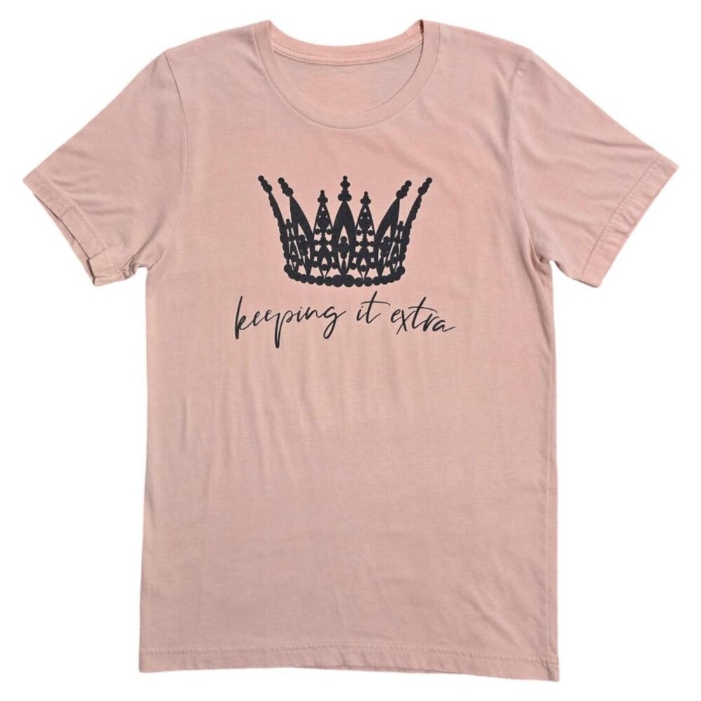 Women's Basic Graphic Design Pink T-Shirt Crew Neck Short Sleeve